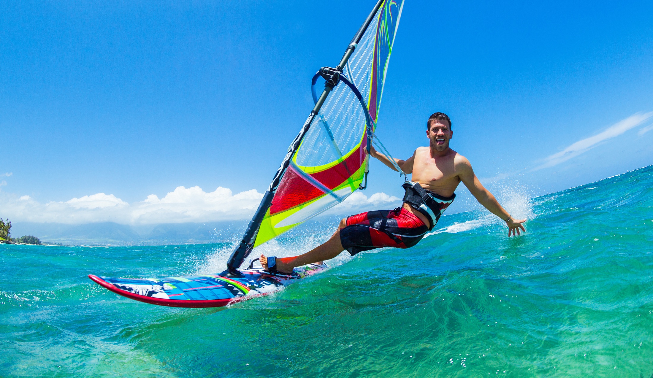 Wind Surfing, Adventure Sport on Water Surface
