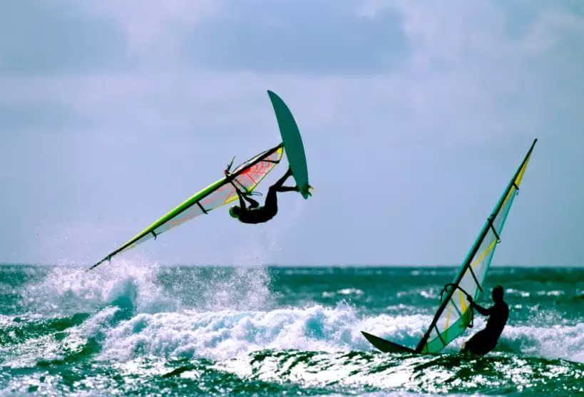 Wind Surfing, Adventure Sport on Water Surface